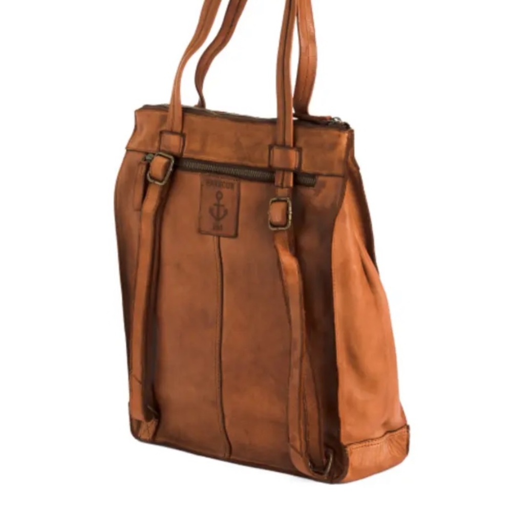 Harbour 2nd Anthropologie Leather Cognac Convertible Backpack Shoulder Bag
